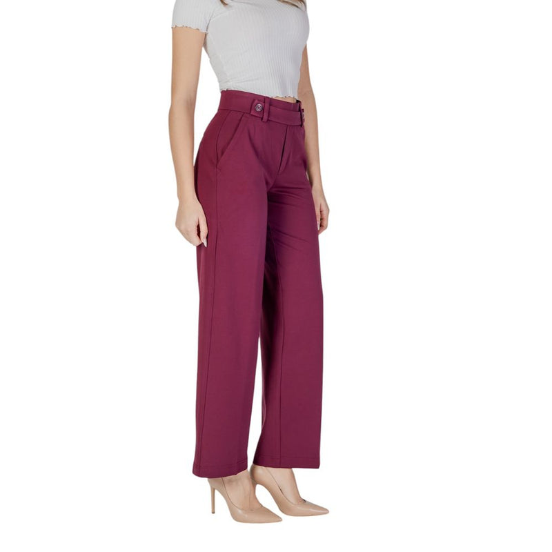 Street One Purple Viscose Pant - Elegant High-Waisted Trousers