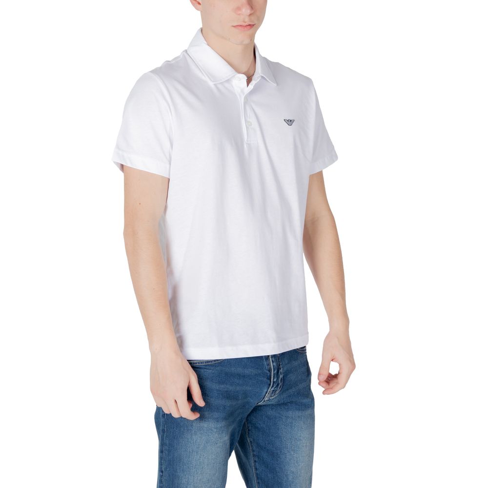 Emporio Armani Underwear Polo Shirt Blanc en Coton pour Homme