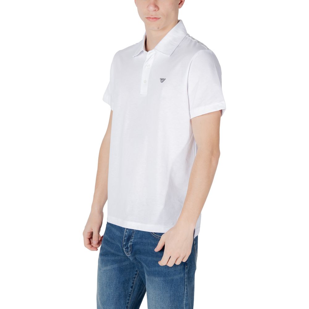 Emporio Armani Ondergoed Wit Katoenen Poloshirt