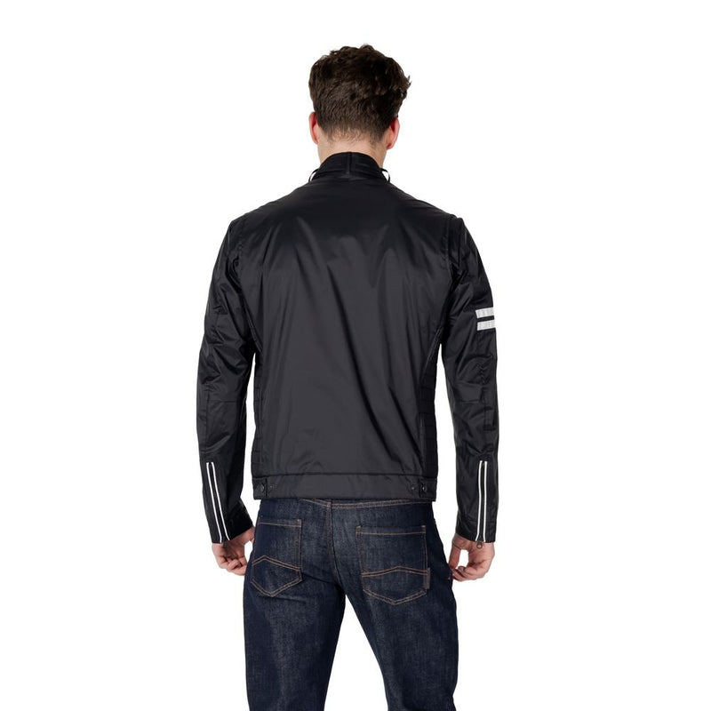 Blauer Jas en Mantel van Zwart Polyamide