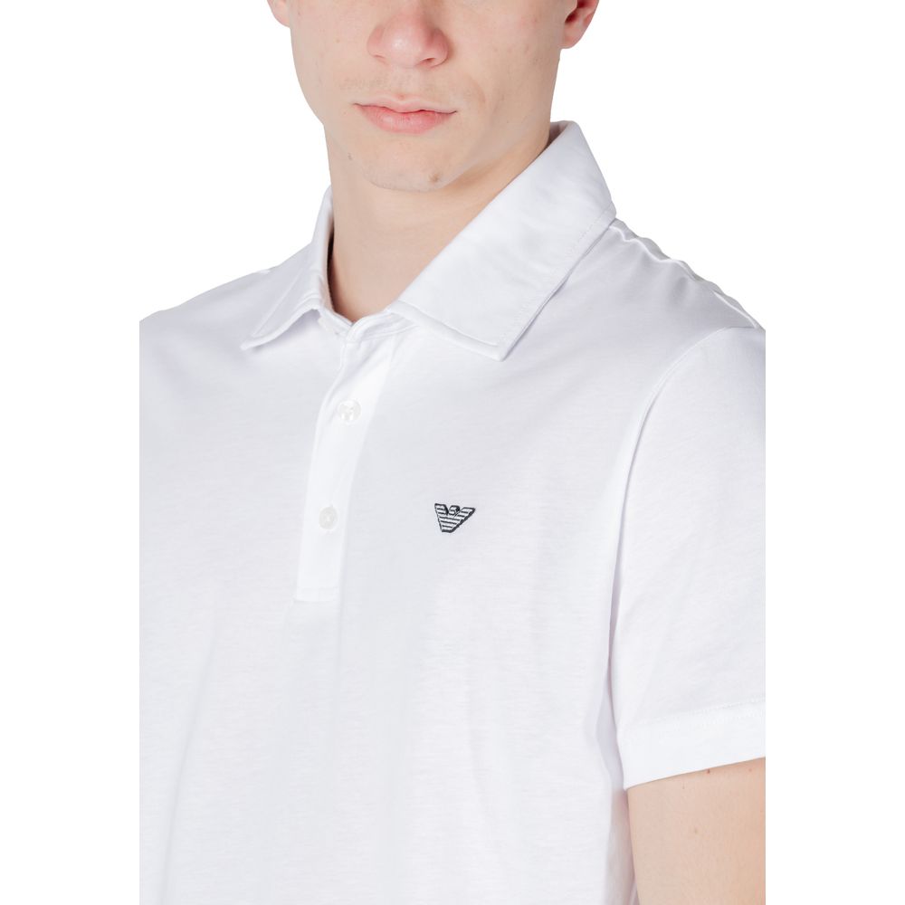 Emporio Armani Ondergoed Wit Katoenen Poloshirt