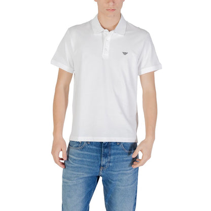 Emporio Armani Ondergoed Wit Katoenen Poloshirt