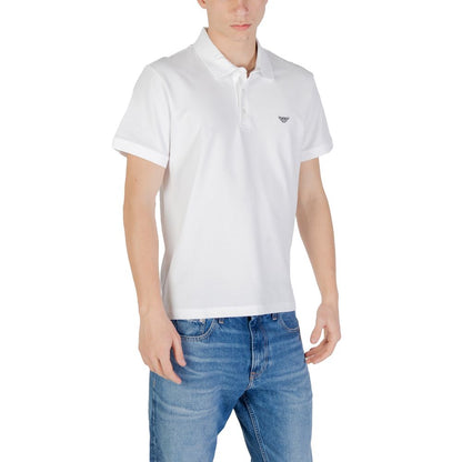 Emporio Armani Ondergoed Wit Katoenen Poloshirt