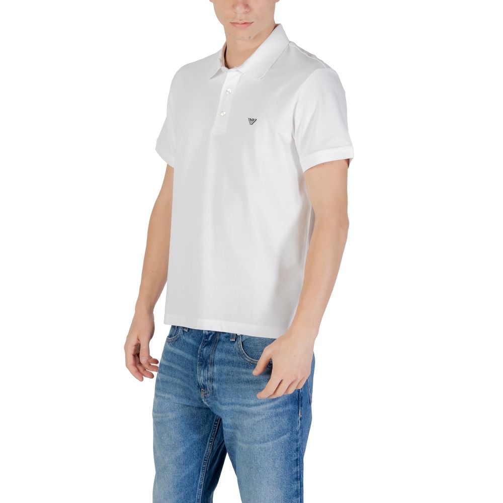Emporio Armani Ondergoed Wit Katoenen Poloshirt