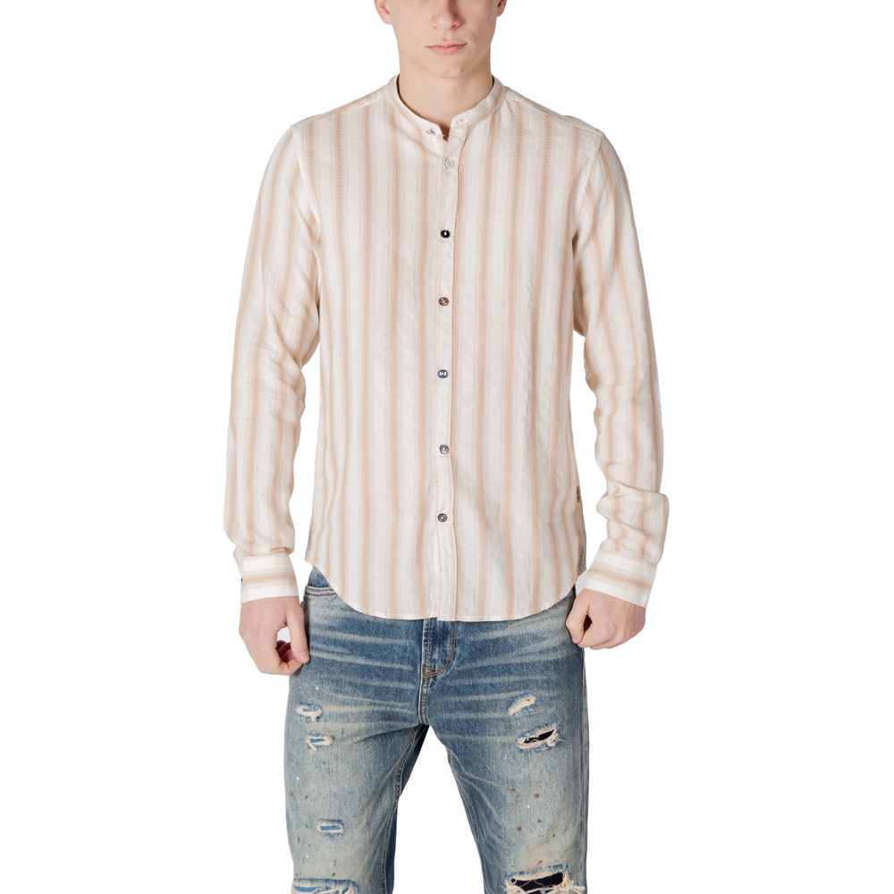 Gianni Lupo GL113DA Chemise en Coton Beige pour Homme