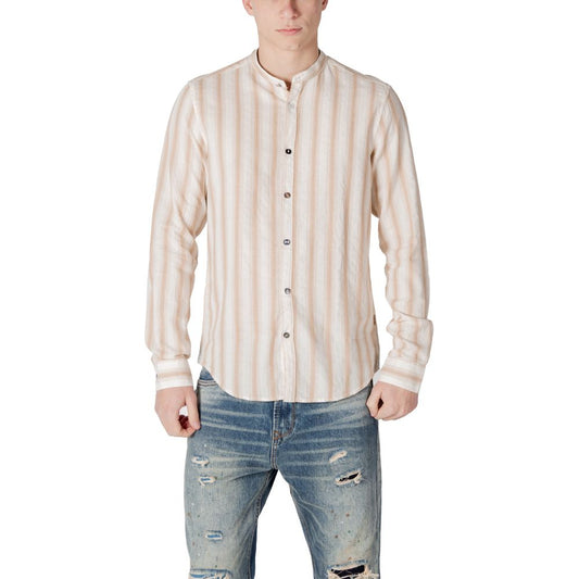 Chemise en coton beige de Gianni Lupo