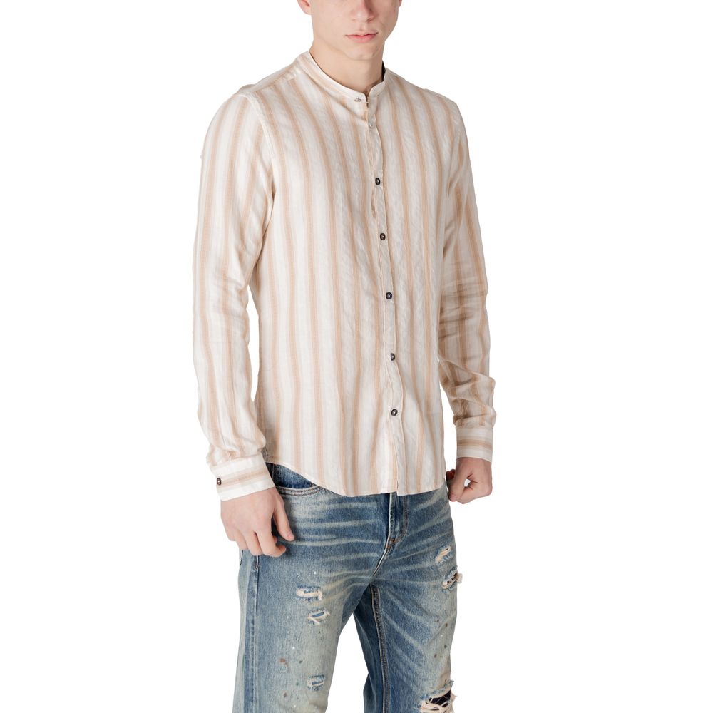 Gianni Lupo GL113DA Chemise en Coton Beige pour Homme