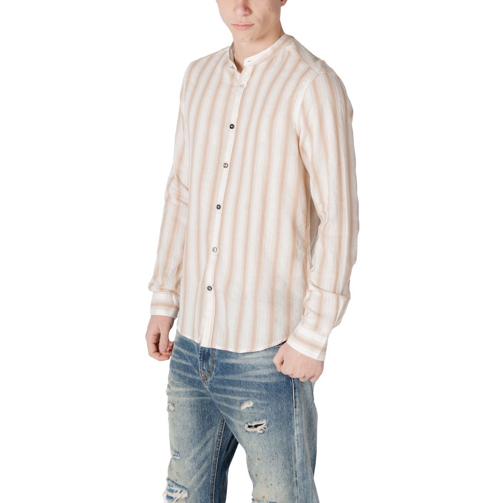 Gianni Lupo GL113DA Chemise en Coton Beige pour Homme