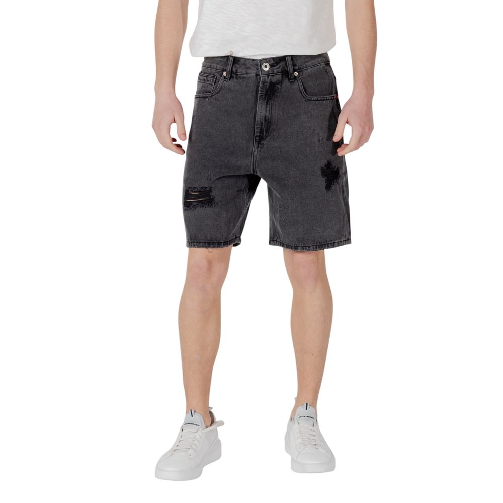 Bermuda en coton noir de Gianni Lupo