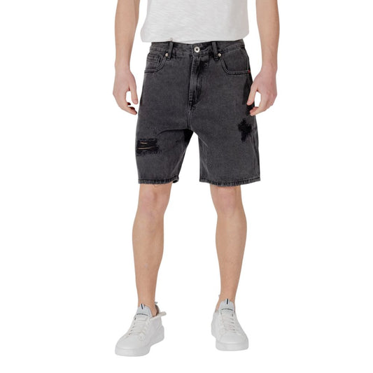 Bermuda en coton noir de Gianni Lupo