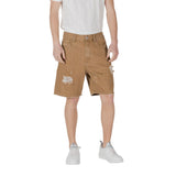 Gianni Lupo Beige Cotton Bermuda Shorts for Men