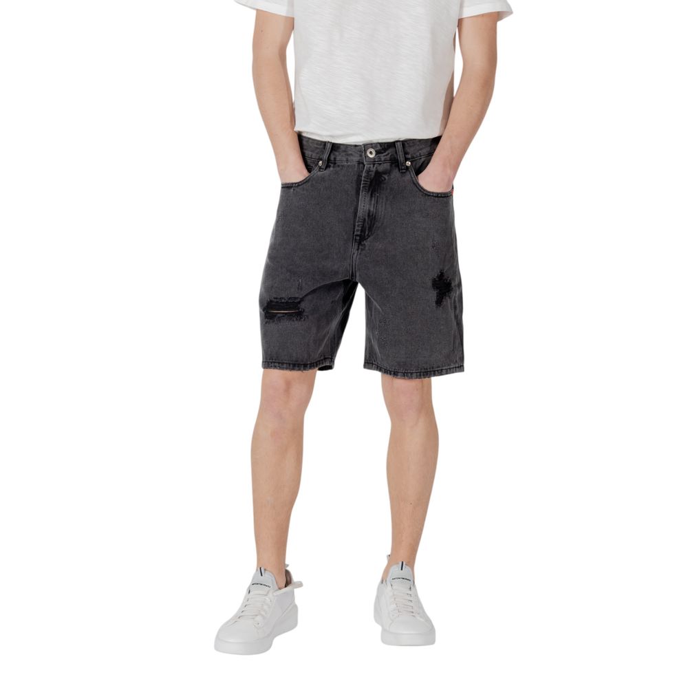 Bermuda en coton noir de Gianni Lupo