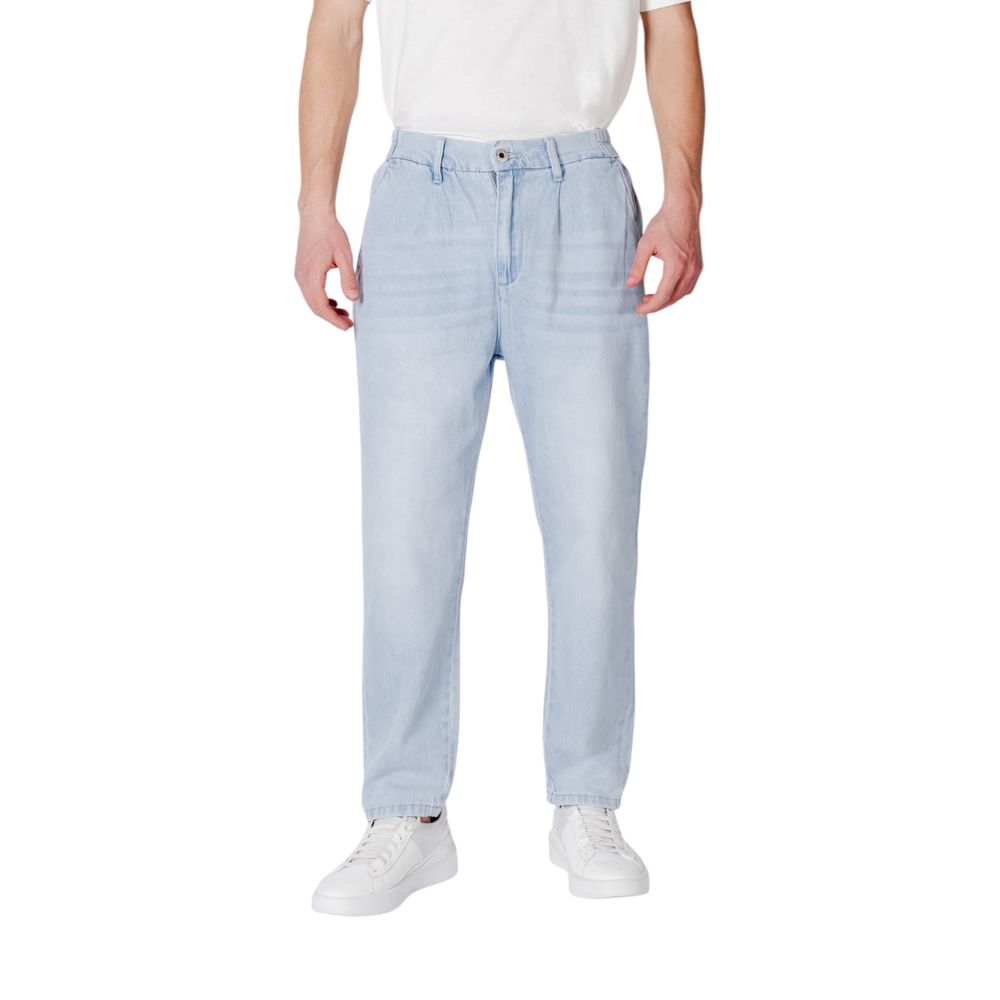 Jean slim en coton bleu de Gianni Lupo