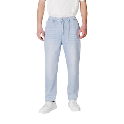 Jean slim en coton bleu de Gianni Lupo