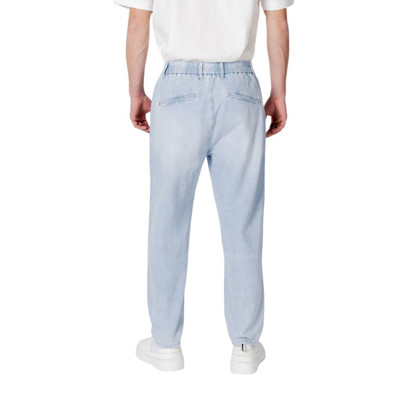 Gianni Lupo Blauwe Slim Fit Jeans van Katoen