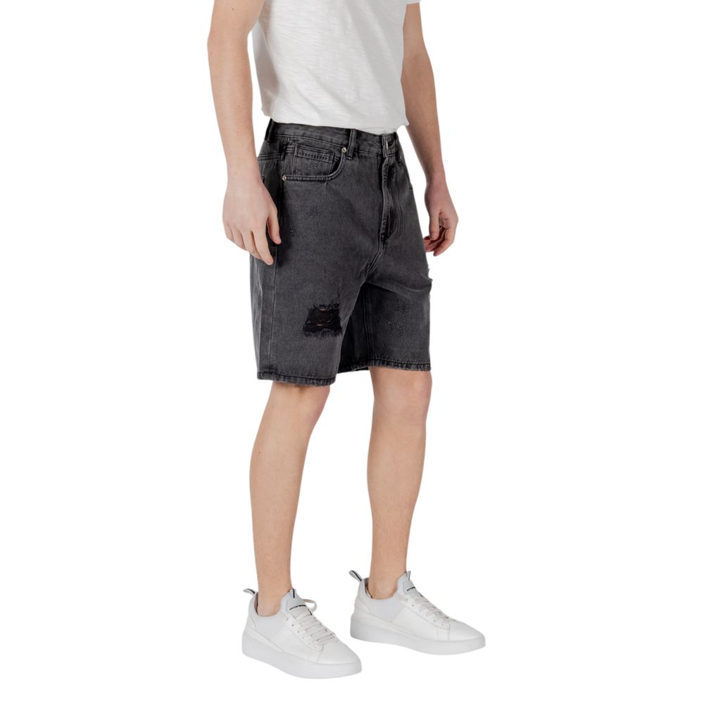 Bermuda en coton noir de Gianni Lupo