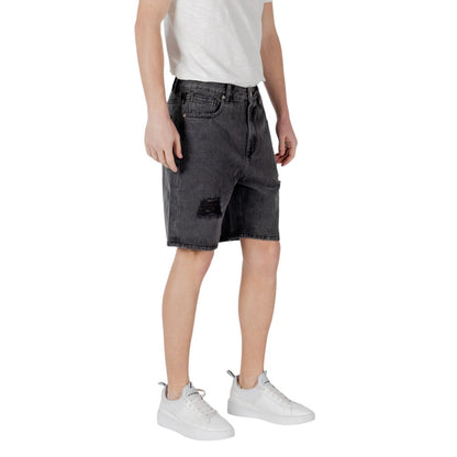 Bermuda en coton noir de Gianni Lupo