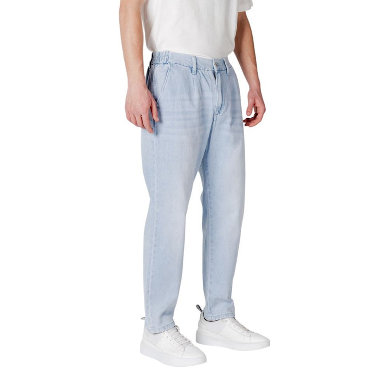Gianni Lupo Blauwe Slim Fit Jeans van Katoen