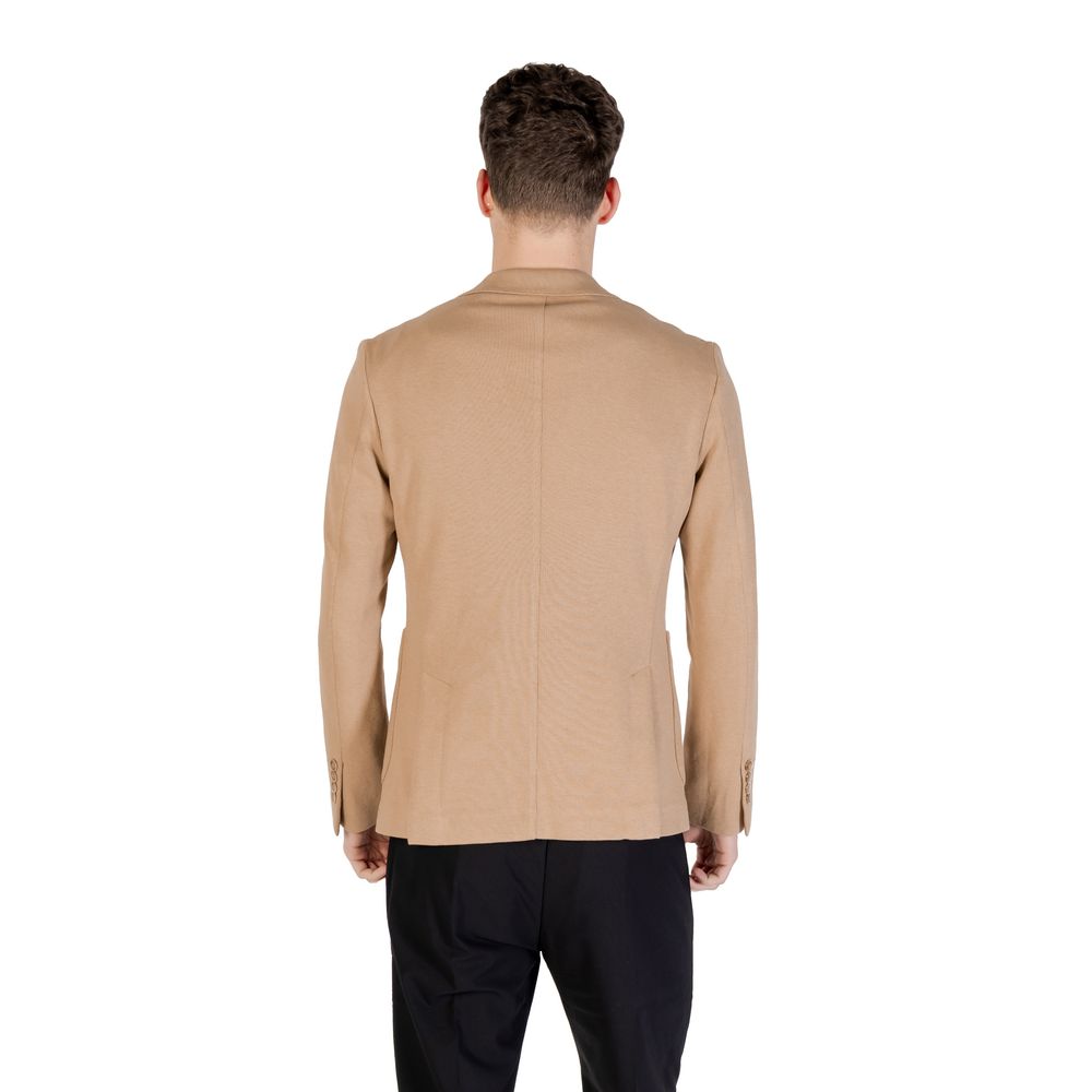 Gianni Lupo Beige Cotton Blazer GL3007TR pour Hommes