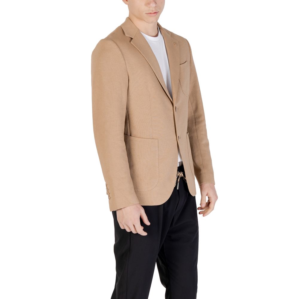 Gianni Lupo Beige Cotton Blazer GL3007TR pour Hommes