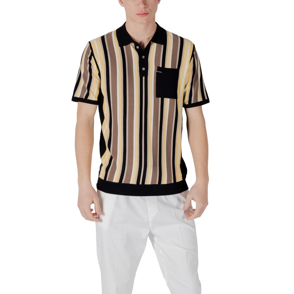 Polo en viscose noir de Gianni Lupo