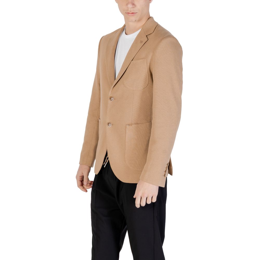Gianni Lupo Beige Cotton Blazer GL3007TR pour Hommes