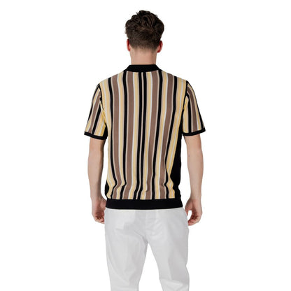 Polo en viscose noir de Gianni Lupo