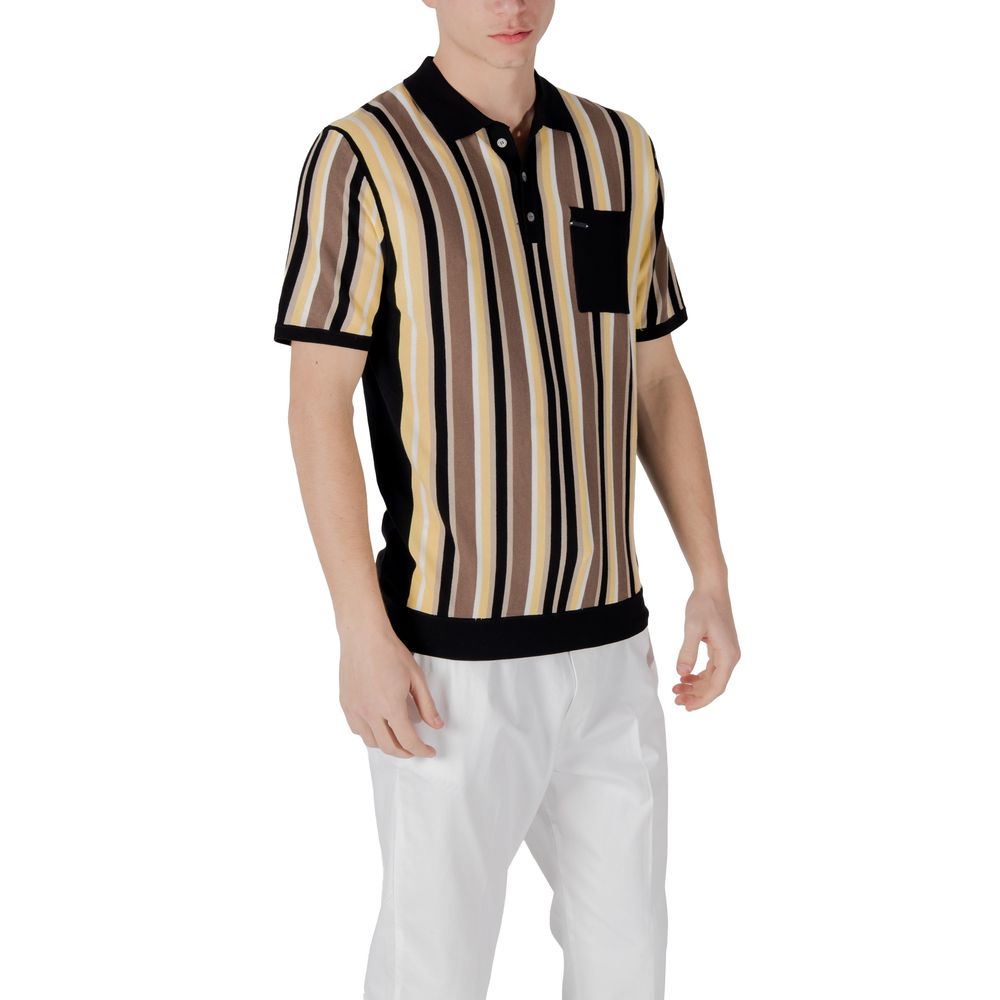 Polo en viscose noir de Gianni Lupo