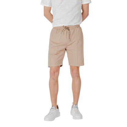 Short Bermuda en coton beige de Gianni Lupo