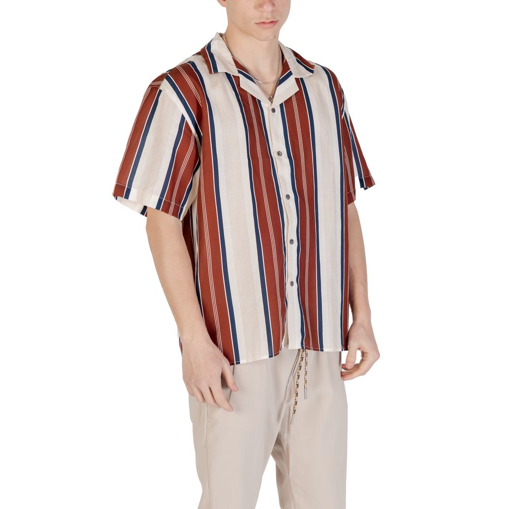 Gianni Lupo GLW121DA Chemise en Lin Beige à Manches Courtes