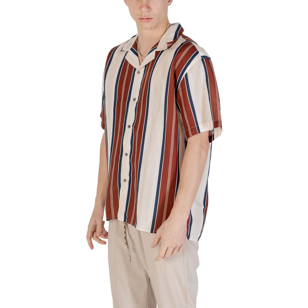 Gianni Lupo GLW121DA Chemise en Lin Beige à Manches Courtes