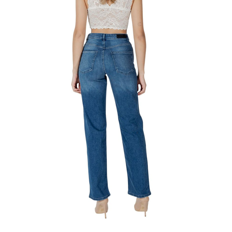ICHI IHTWIGGY STRAIGHT Jean Femme Bleu en Coton Relaxed Fit