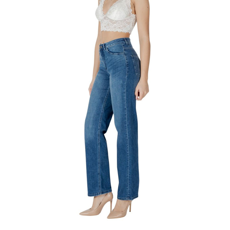 ICHI IHTWIGGY STRAIGHT Jean Femme Bleu en Coton Relaxed Fit