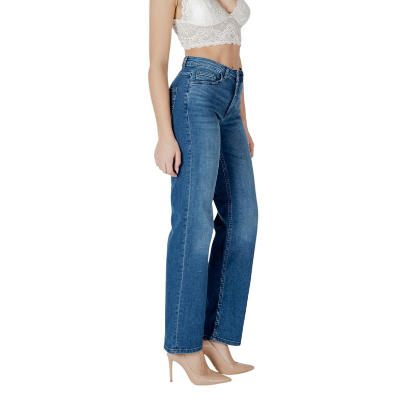 ICHI IHTWIGGY STRAIGHT Jean Femme Bleu en Coton Relaxed Fit