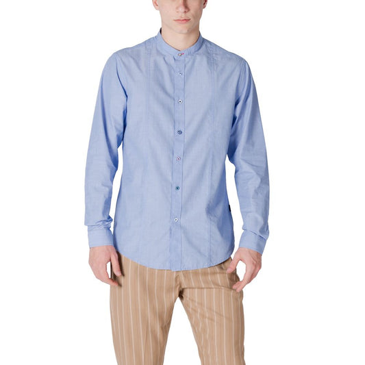 Chemise en coton bleu clair de Gianni Lupo