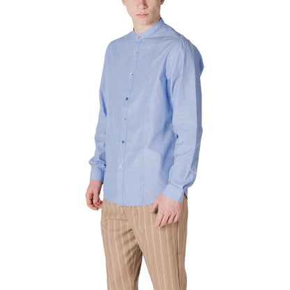 Chemise en coton bleu clair de Gianni Lupo