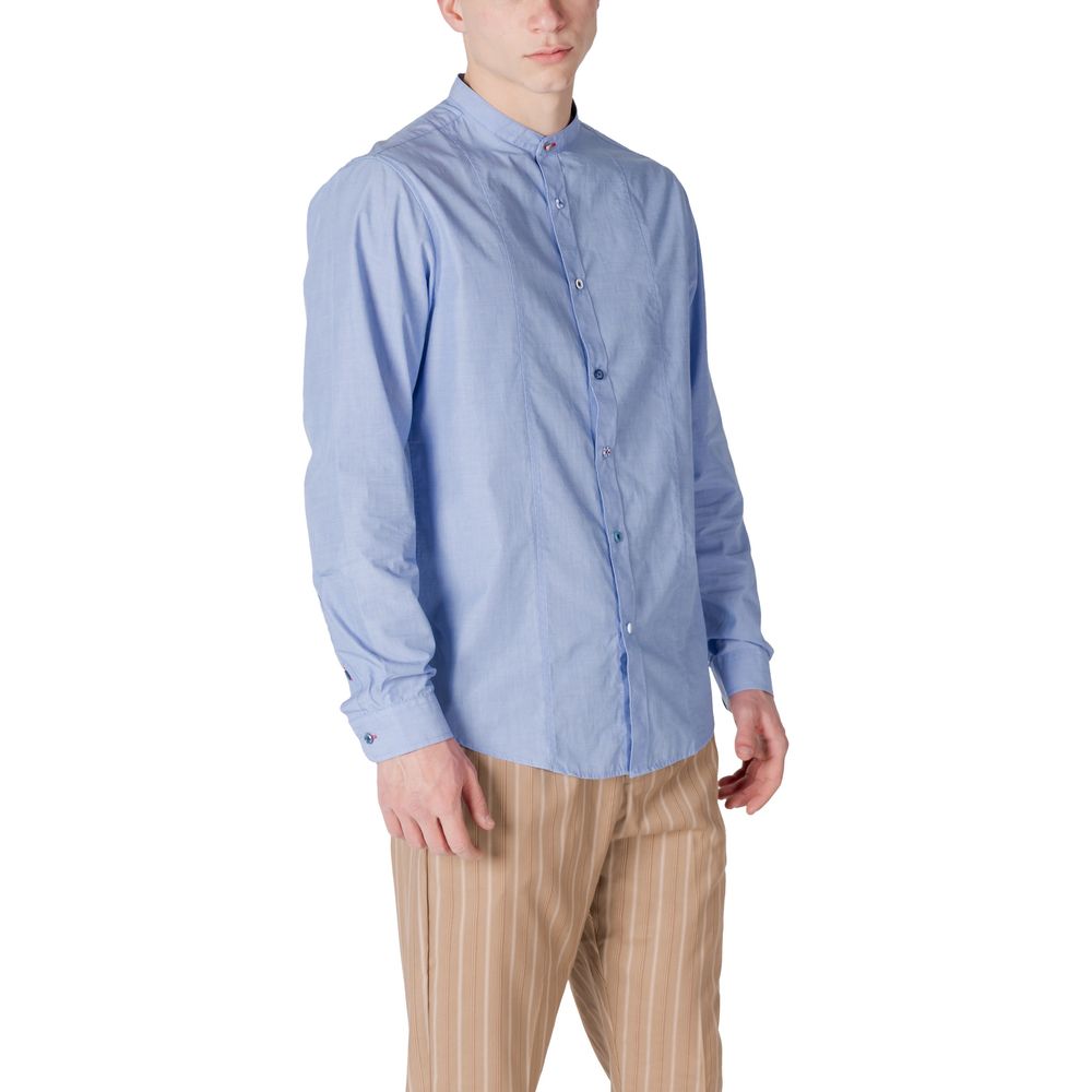 Gianni Lupo GL201WL Chemise en Coton Bleu Clair