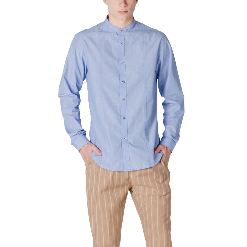 Gianni Lupo GL201WL Chemise en Coton Bleu Clair