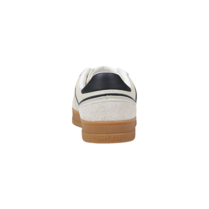 Tommy Hilfiger Jeans Cream Leather Sneaker for Men