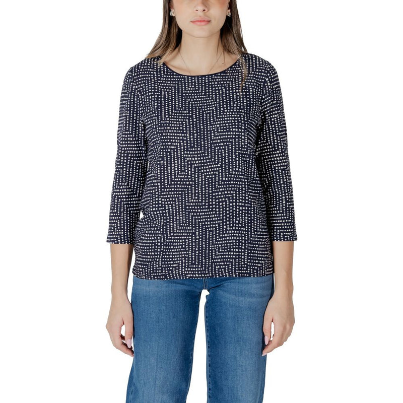 Street One Blue Viscose Long Sleeve T-Shirt for Women - Style Evi 322808