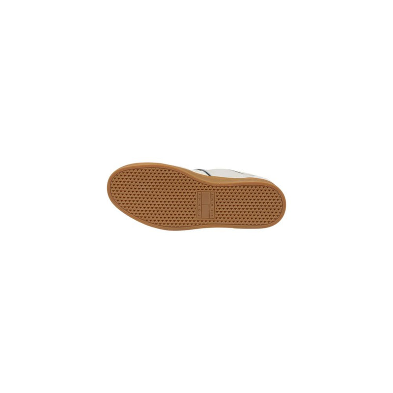 Tommy Hilfiger Jeans Cream Leather Sneaker for Men