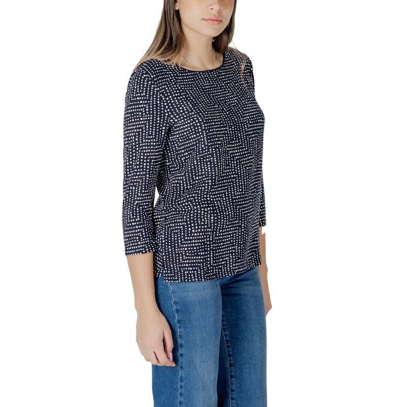 Street One Blue Viscose Long Sleeve T-Shirt for Women - Style Evi 322808