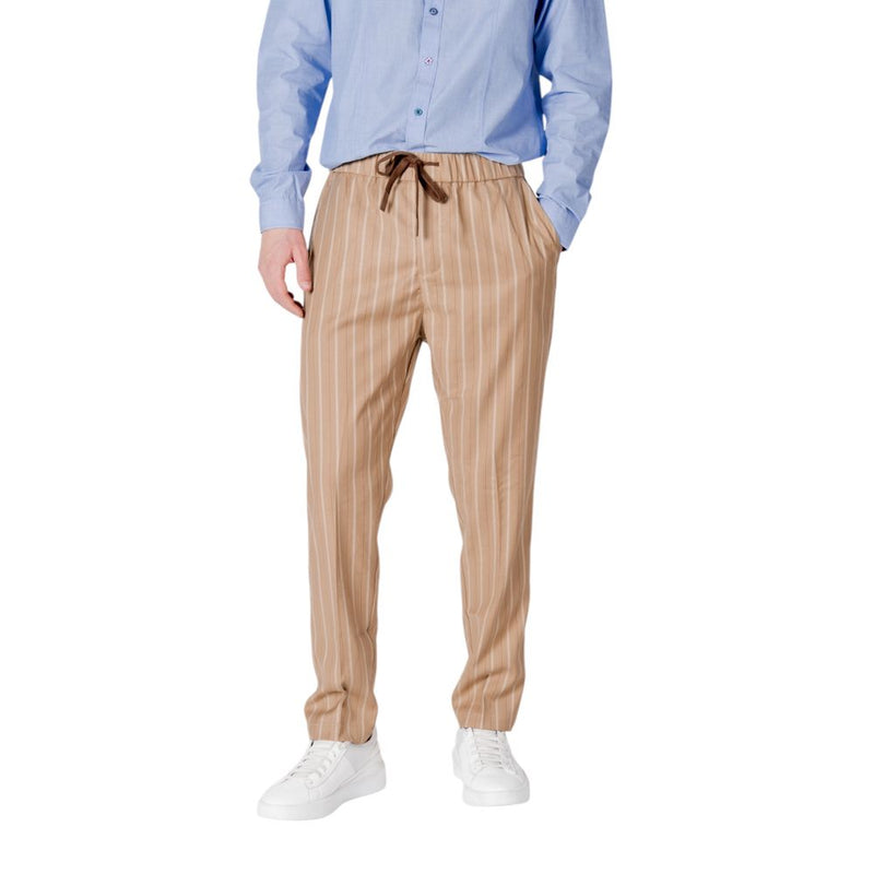 Gianni Lupo Beige Polyester Broek