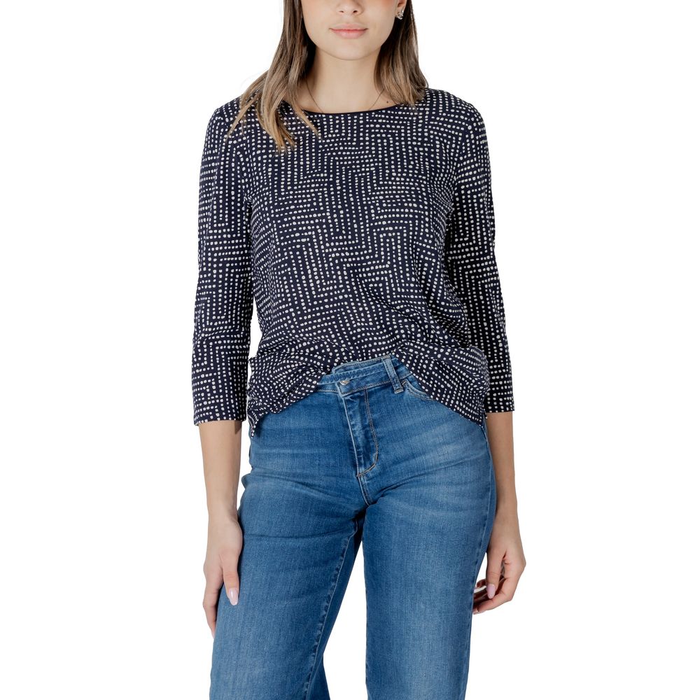 Street One Blue Viscose Long Sleeve T-Shirt for Women - Style Evi 322808