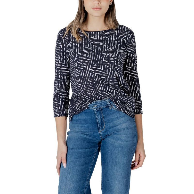 Street One Blue Viscose Long Sleeve T-Shirt for Women - Style Evi 322808