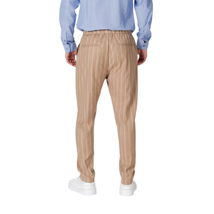 Pantalon en polyester beige de Gianni Lupo