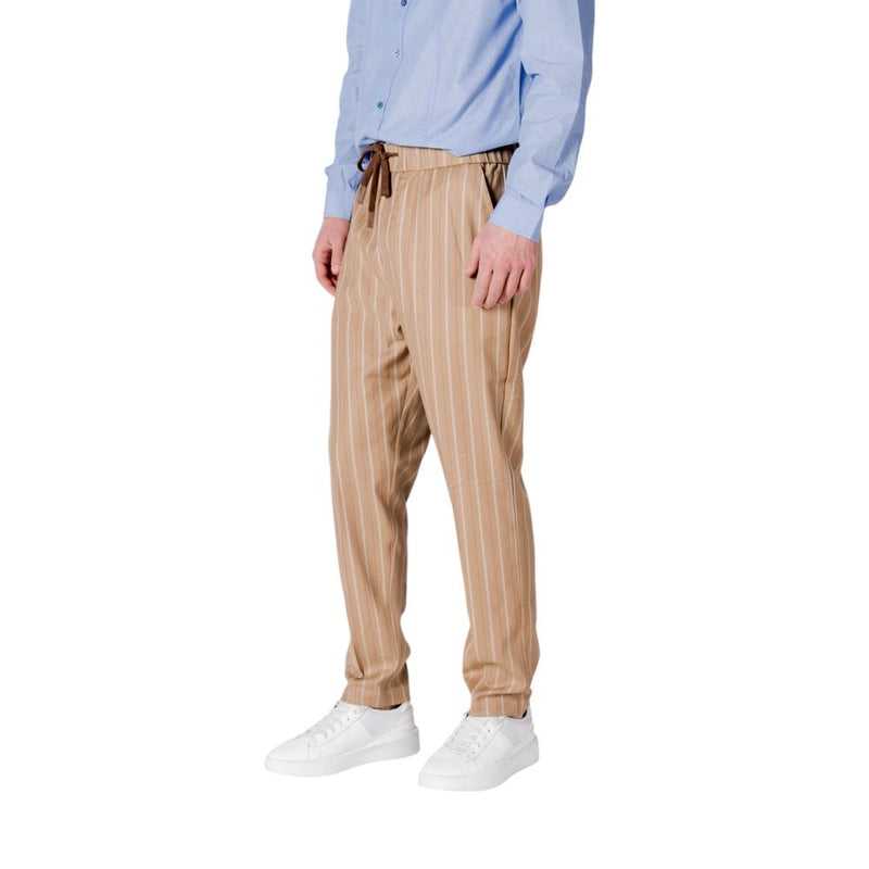 Gianni Lupo Beige Polyester Broek