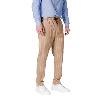 Pantalon en polyester beige de Gianni Lupo