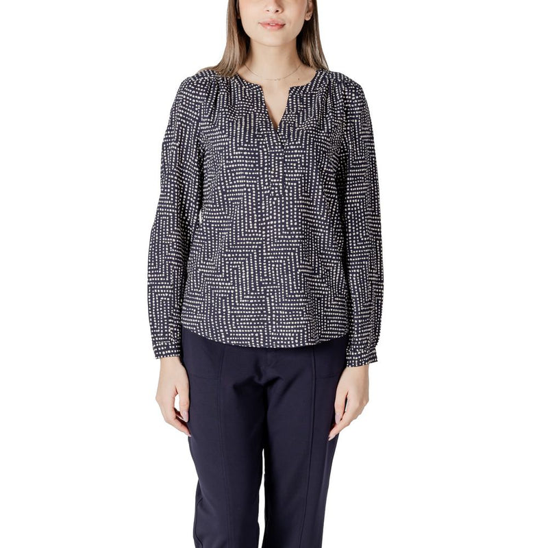 Blouse en Viscose Bleue Street One - Tunique Élégante à Col Ouvert