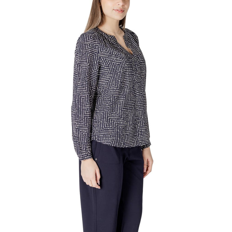 Blouse en Viscose Bleue Street One - Tunique Élégante à Col Ouvert
